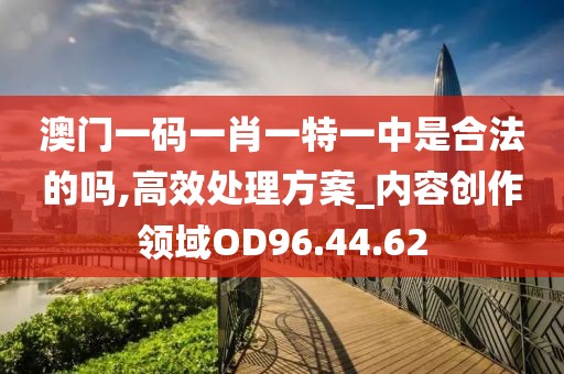 澳门一码一肖一特一中是合法的吗,高效处理方案_内容创作领域OD96.44.62