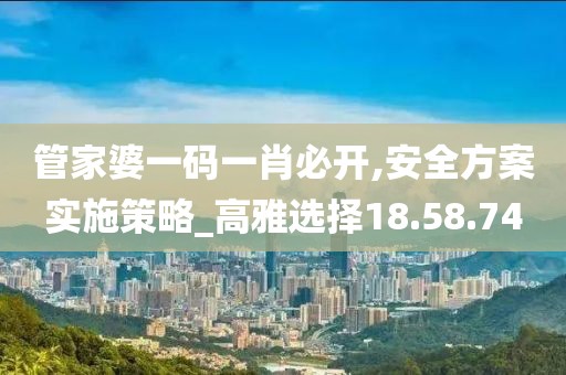 管家婆一码一肖必开,安全方案实施策略_高雅选择18.58.74