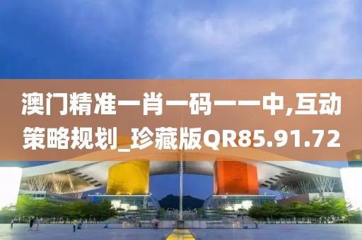 澳门精准一肖一码一一中,互动策略规划_珍藏版QR85.91.72