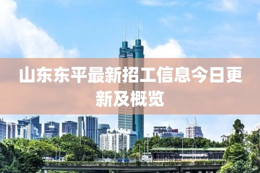 山东东平最新招工信息今日更新及概览