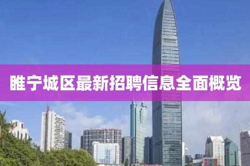 睢宁城区最新招聘信息全面概览