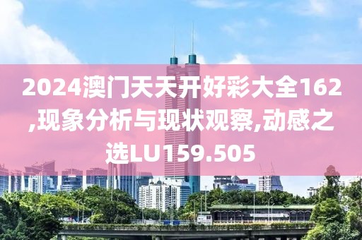 2024澳门天天开好彩大全162,现象分析与现状观察,动感之选LU159.505