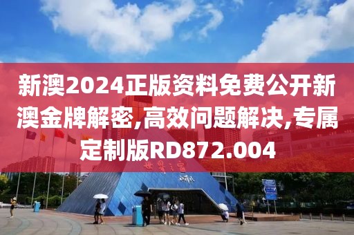 新澳2024正版资料免费公开新澳金牌解密,高效问题解决,专属定制版RD872.004
