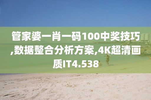 管家婆一肖一码100中奖技巧,数据整合分析方案,4K超清画质IT4.538