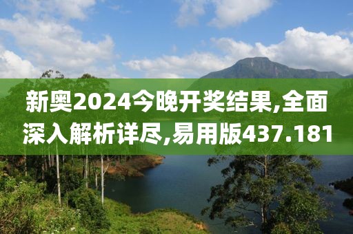 新奥2024今晚开奖结果,全面深入解析详尽,易用版437.181
