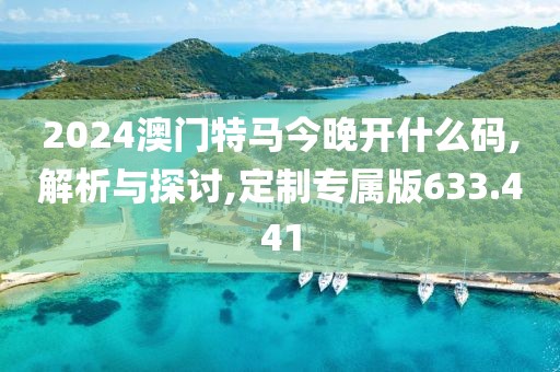 2024澳门特马今晚开什么码,解析与探讨,定制专属版633.441