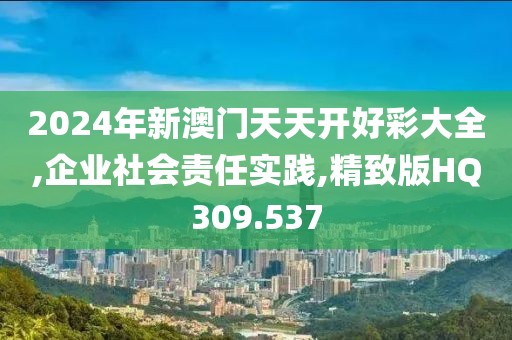 2024年新澳门天天开好彩大全,企业社会责任实践,精致版HQ309.537
