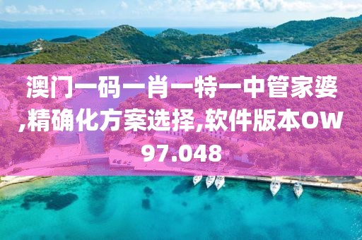 澳门一码一肖一特一中管家婆,精确化方案选择,软件版本OW97.048