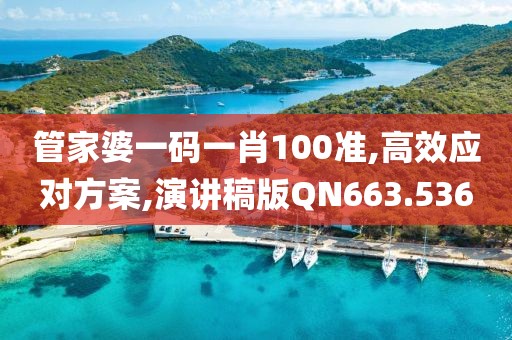 管家婆一码一肖100准,高效应对方案,演讲稿版QN663.536