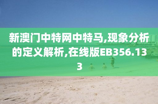 新澳门中特网中特马,现象分析的定义解析,在线版EB356.133