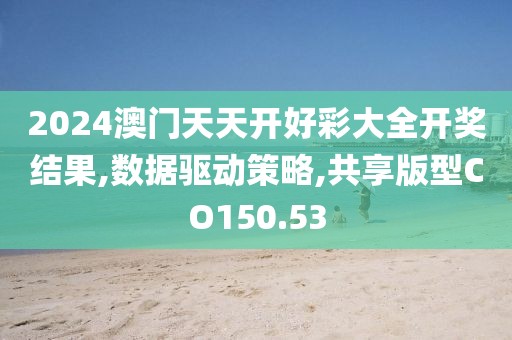 2024澳门天天开好彩大全开奖结果,数据驱动策略,共享版型CO150.53