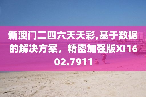 新澳门二四六天天彩,基于数据的解决方案，精密加强版XI1602.7911