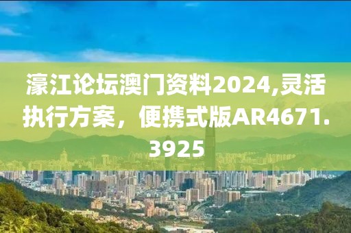 濠江论坛澳门资料2024,灵活执行方案，便携式版AR4671.3925
