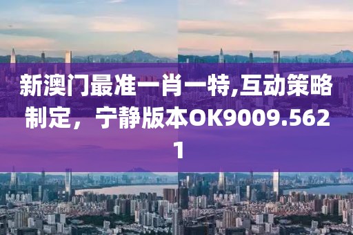 新澳门最准一肖一特,互动策略制定，宁静版本OK9009.5621
