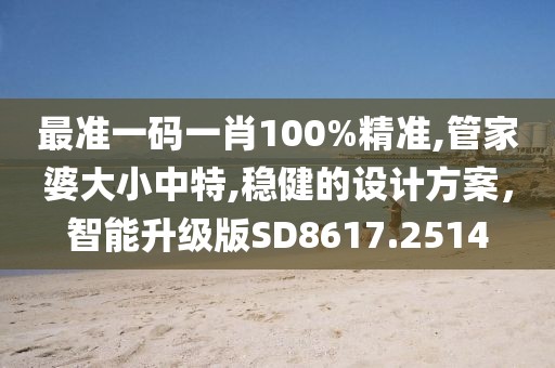 最准一码一肖100%精准,管家婆大小中特,稳健的设计方案，智能升级版SD8617.2514