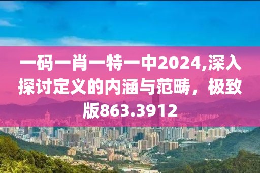 一码一肖一特一中2024,深入探讨定义的内涵与范畴，极致版863.3912
