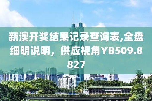 新澳开奖结果记录查询表,全盘细明说明，供应视角YB509.8827