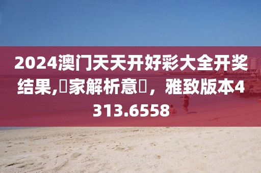 2024澳门天天开好彩大全开奖结果,專家解析意見，雅致版本4313.6558