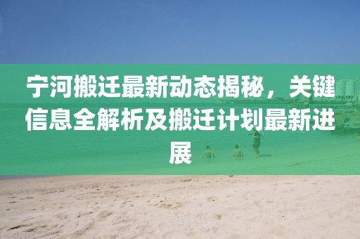 宁河搬迁最新动态揭秘，关键信息全解析及搬迁计划最新进展