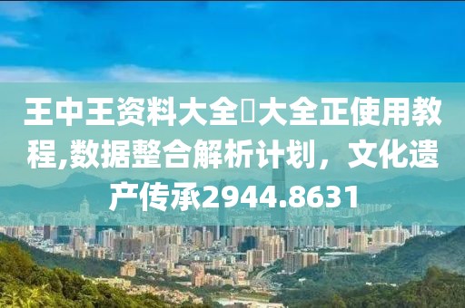 王中王资料大全枓大全正使用教程,数据整合解析计划，文化遗产传承2944.8631