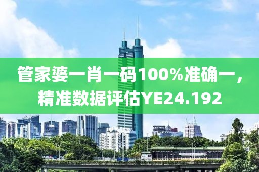 管家婆一肖一码100%准确一，精准数据评估YE24.192