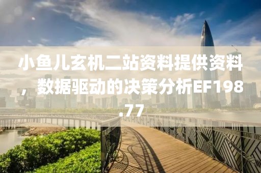 小鱼儿玄机二站资料提供资料，数据驱动的决策分析EF198.77