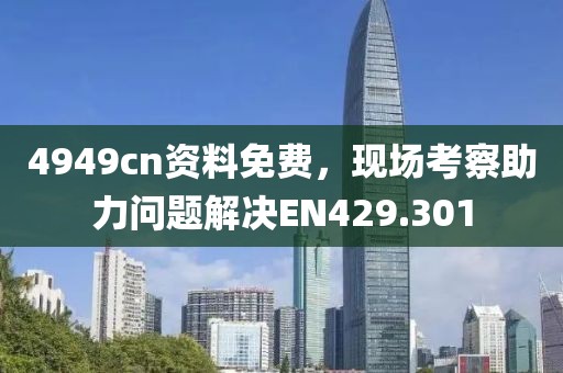 4949cn资料免费，现场考察助力问题解决EN429.301