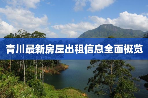 青川最新房屋出租信息全面概览