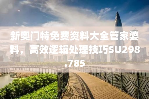 新奥门特免费资料大全管家婆料，高效逻辑处理技巧SU298.785