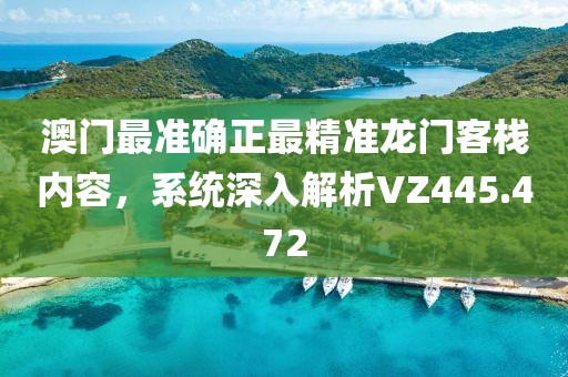 澳门最准确正最精准龙门客栈内容，系统深入解析VZ445.472