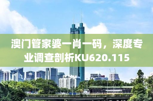 澳门管家婆一肖一码，深度专业调查剖析KU620.115