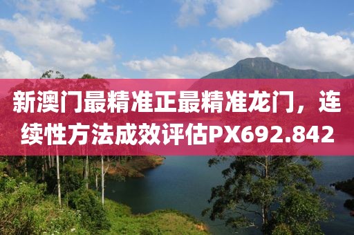 新澳门最精准正最精准龙门，连续性方法成效评估PX692.842