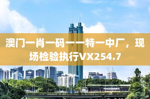 澳门一肖一码一一特一中厂，现场检验执行VX254.7