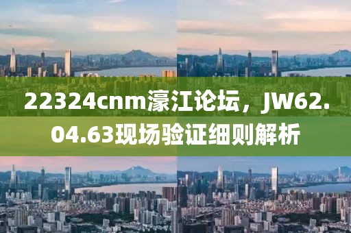 22324cnm濠江论坛，JW62.04.63现场验证细则解析