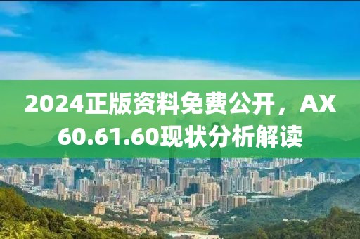 2024正版资料免费公开，AX60.61.60现状分析解读
