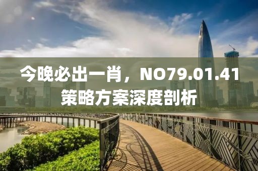 今晚必出一肖，NO79.01.41策略方案深度剖析