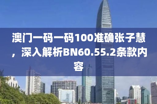 澳门一码一码100准确张子慧，深入解析BN60.55.2条款内容