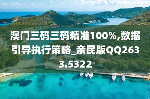 澳门三码三码精准100%,数据引导执行策略_亲民版QQ2633.5322