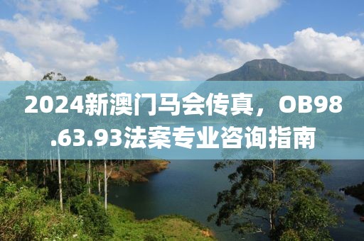 2024新澳门马会传真，OB98.63.93法案专业咨询指南