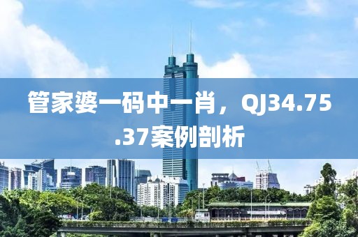 管家婆一码中一肖，QJ34.75.37案例剖析