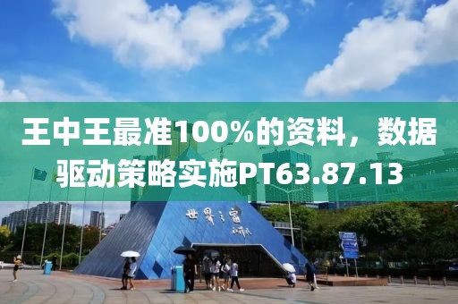 王中王最准100%的资料，数据驱动策略实施PT63.87.13