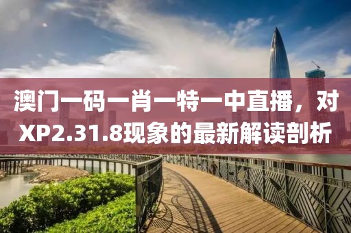 澳门一码一肖一特一中直播，对XP2.31.8现象的最新解读剖析