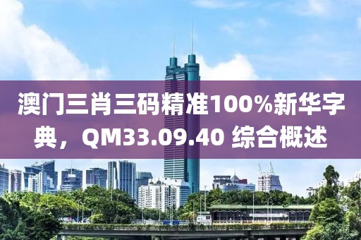 澳门三肖三码精准100%新华字典，QM33.09.40 综合概述