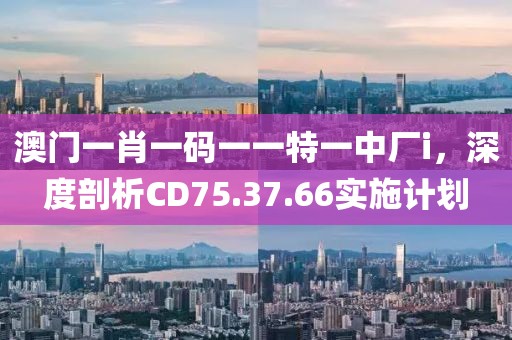 澳门一肖一码一一特一中厂i，深度剖析CD75.37.66实施计划