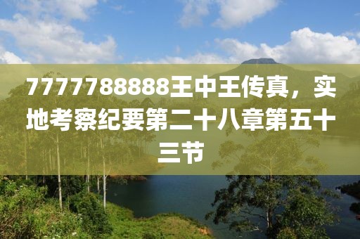 7777788888王中王传真，实地考察纪要第二十八章第五十三节
