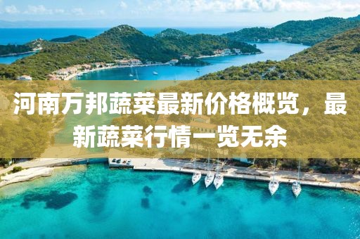 河南万邦蔬菜最新价格概览，最新蔬菜行情一览无余