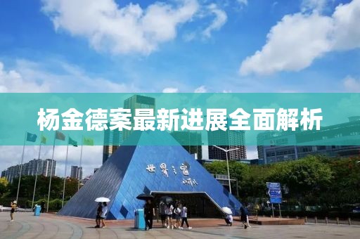 杨金德案最新进展全面解析